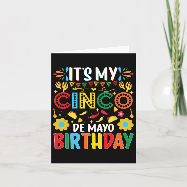 Min Cinco De Mayo Birthday Lycklig Cinco De Mayo Kort (Framsida)