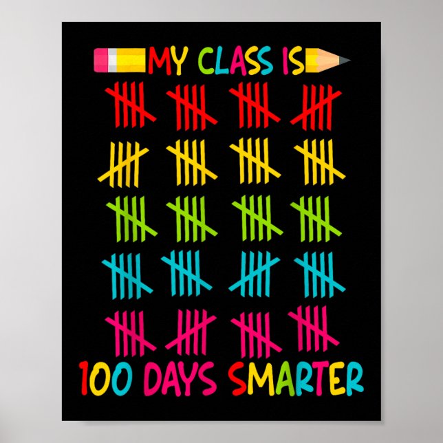 Min Cl är 100 dagar Smartare lärare 100 dagar med  Poster (Framsidan)