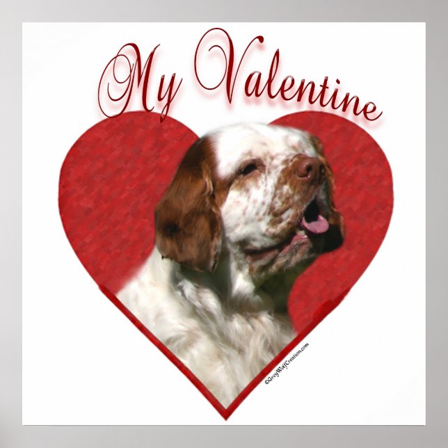Min Clumber Spansk Valentine Poster (Framsidan)