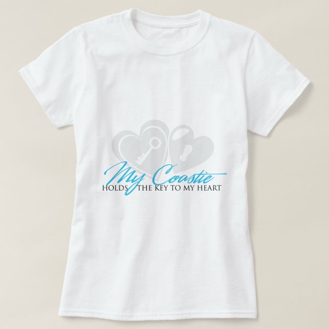 Min coastie håller nyckel t-shirt (Design framsida)