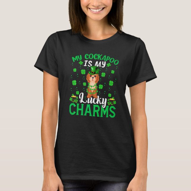 Min Cockapoo är min Lucky Charms Cockapoo St Patri T Shirt (Framsida)