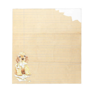 Min cockerspanielSpanielåt min läxa Anteckningsblock