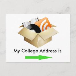 Min collegeadress kungörelse vykort