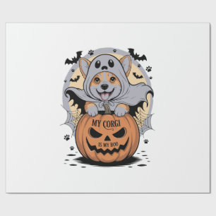 Min Corgi är min Boo Halloween Presentpapper