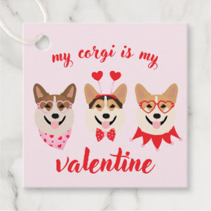 Min Corgi är min Valentine Gåvor Etiketter