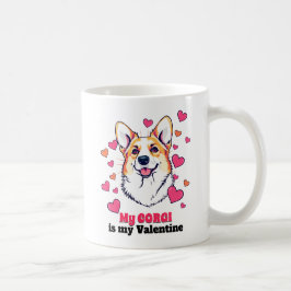 Min Corgi är Min Valentine Hund Cute Funny Kaffemugg