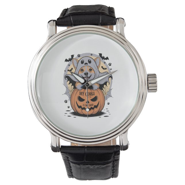 Min Corgi är My Boo Halloween Armbandsur (Framsida)