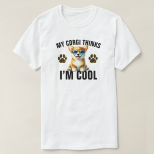 Min Corgi Tycker Jag Är Cool T Shirt