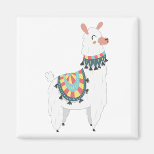 Min Cute Llama Magnet