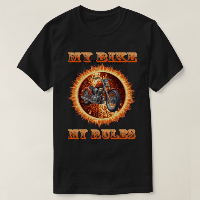 Min cykel Mina regler anpassad T-shirt (Design framsida)
