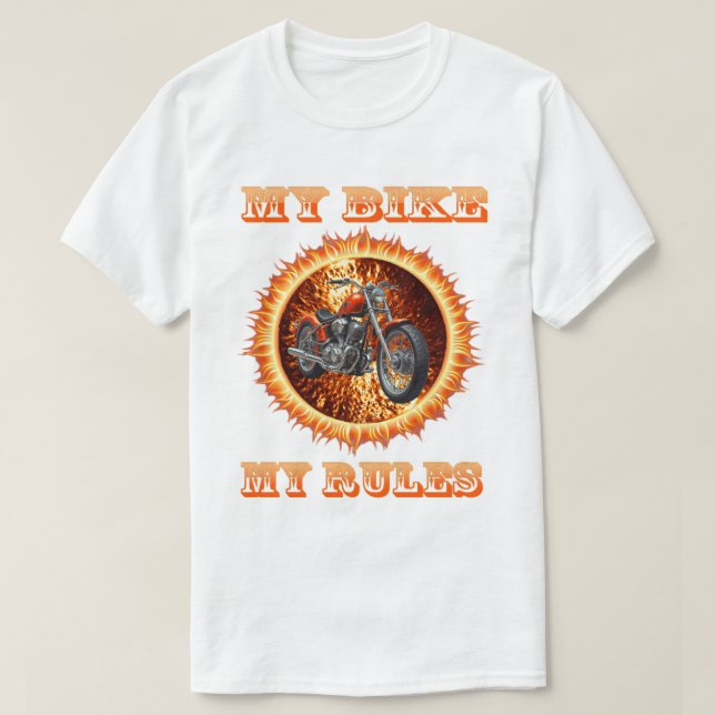Min cykel mina regler T-shirt med eget tryck (Design framsida)