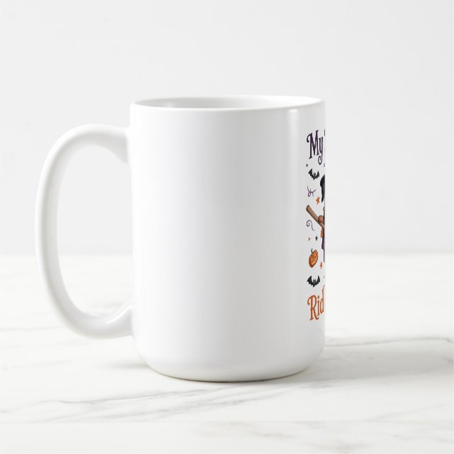 Min Dachshund åker shotgun Kaffemugg (Vänster)
