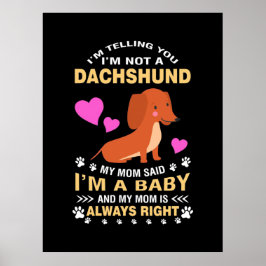 Min Dachshund är min Baby Poster