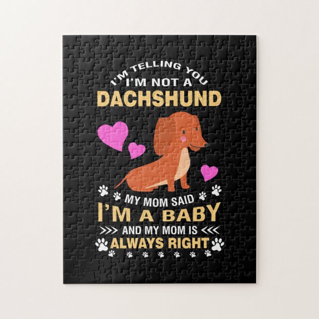 Min Dachshund är min Baby Pussel (Vertikal)