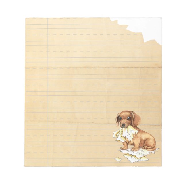 Min Dachshund Ate Min hemläxa Anteckningsblock (Framsida)
