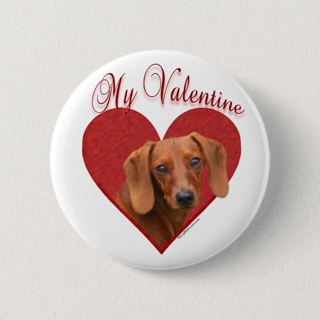 Min Dachshund Valentine Knapp (Framsida)