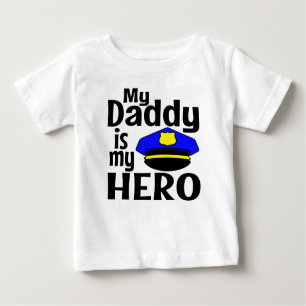 MIN DADDY ÄR MIN HERO POLICE HAT T SHIRT