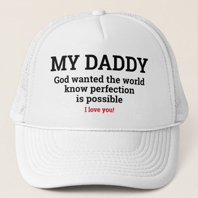 MIN DADDY ÄR PERFECKTION FÖR fars dag Gift Idea Keps (Framsida)