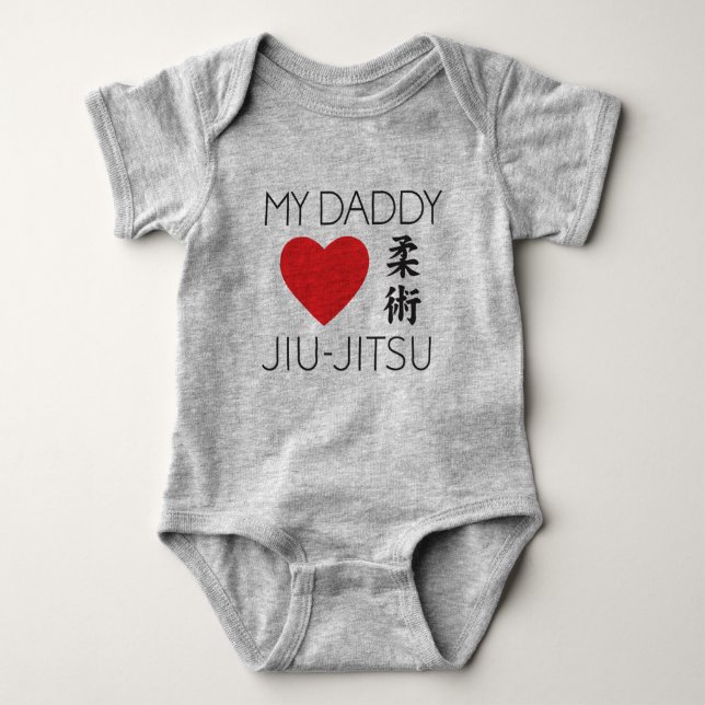 Min DADDY KÄRLEK JIU-JITSU INFANT ONSIE T Shirt (Framsida)