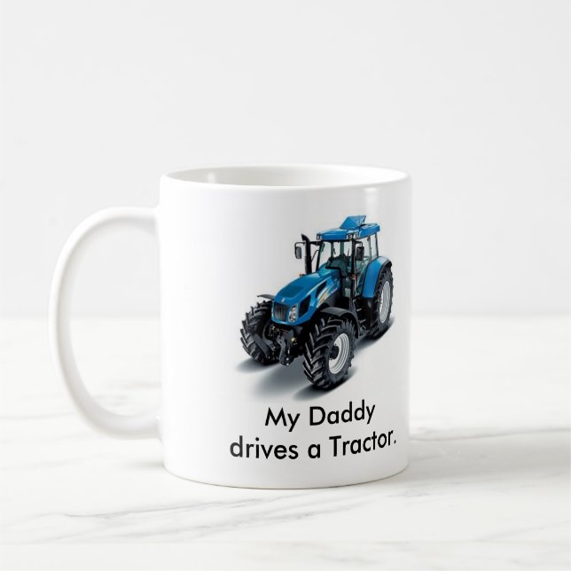Min Daddydrives är en traktor Kaffemugg (Vänster)
