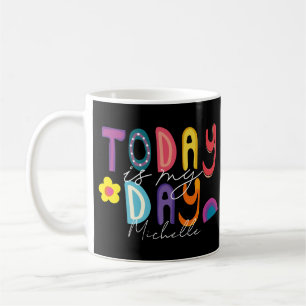Min dag är min färgstarka inspiration kaffemugg