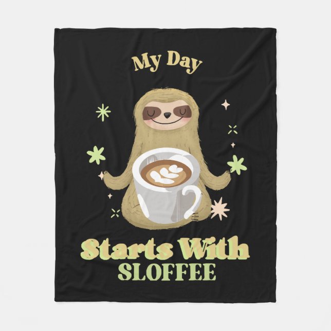 Min dag börjar med Sloffee Fleecefilt (Framsidan)
