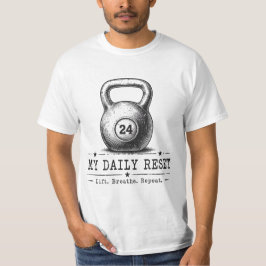 Min Dagliga Återställning | Lyft Andas Upprepa Trä T Shirt