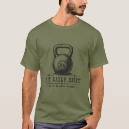 Min Dagliga Återställning | Lyft Andas Upprepa Trä T Shirt