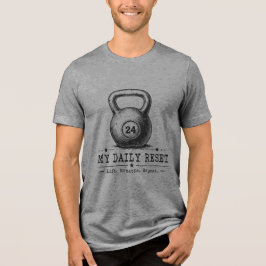Min Dagliga Återställning | Lyft Andas Upprepa Trä T Shirt