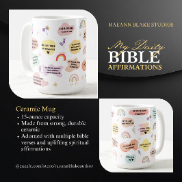 Min dagliga bibelbekräftelse keramikkopp kaffemugg