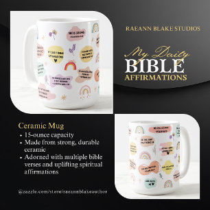 Min dagliga bibelbekräftelse keramikkopp kaffemugg