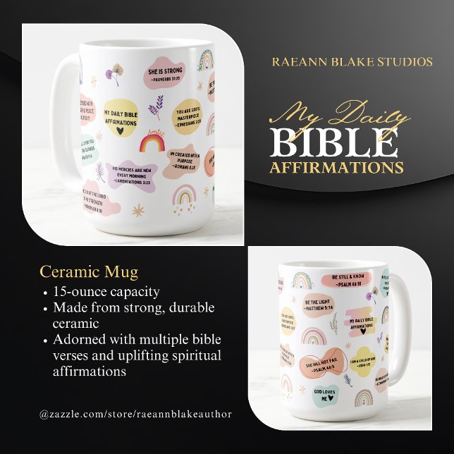 Min dagliga bibelbekräftelse keramikkopp kaffemugg (Skapare uppladdad)