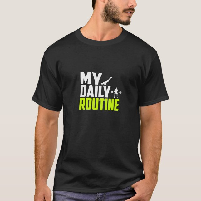 Min Dagliga Rutin - Gym T-Shirt (Framsida)