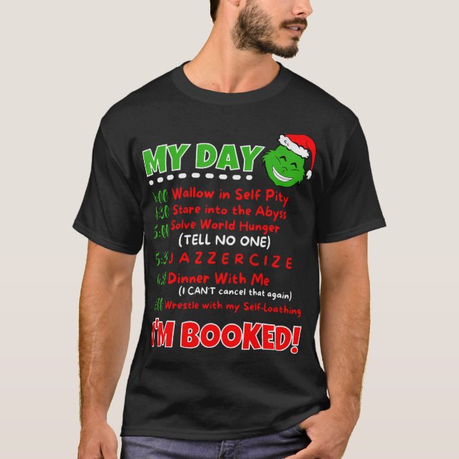 Min dagschema Im bokad jul jul 20 T Shirt (Framsida)