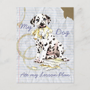 Min Dalmatian Ate Min lektonplan Vykort