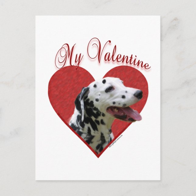 Min Dalmatian Valentine Helg Vykort (Framsida)