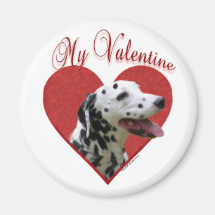 Min Dalmatian Valentine Magnet