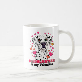 Min Dalmatien är Min Valentine Hund Cute Funny Kaffemugg