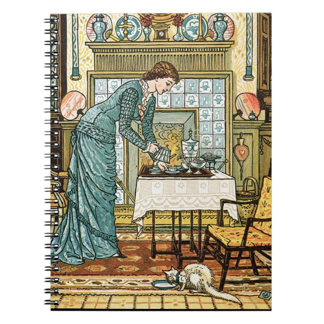 Min dam kammare, frontispiece till 'husfriaren anteckningsbok med spiral (Framsidan)