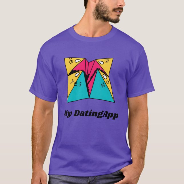 Min DatingApp på 90-tals stil T Shirt (Framsida)