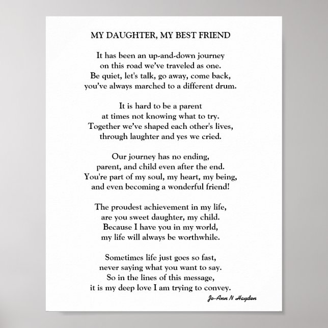 MIN DAUGHTER, MIN VÄN POSTER (Framsidan)