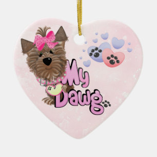 Min Dawg Julgransprydnad Keramik