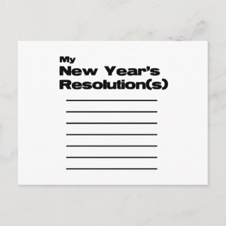Min det nya årets upplösningar listar helg vykort