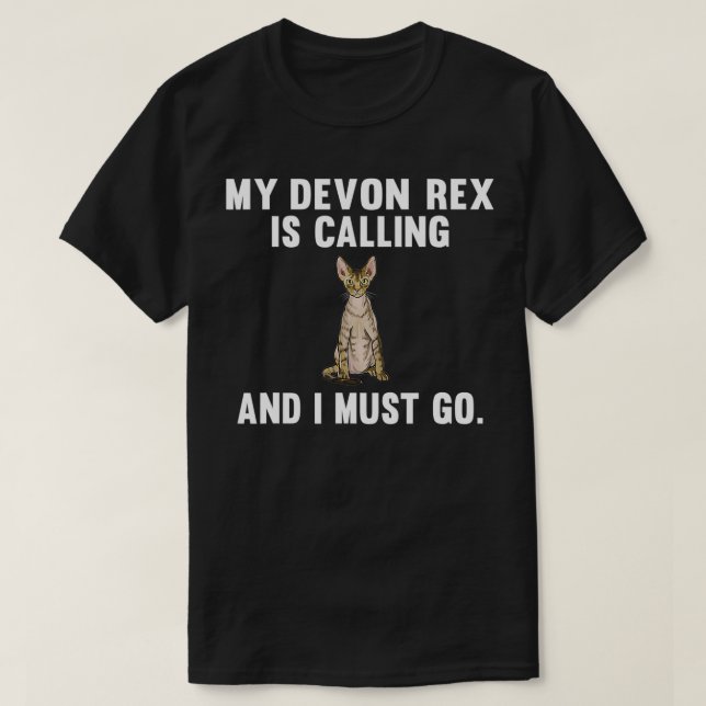 Min Devon Re ringer och jag måste gå och äta T Shirt (Design framsida)