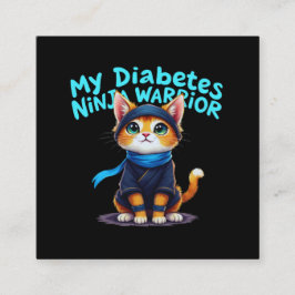 Min Diabetes Ninja Warrior Stong Fyrkantigt Visitkort