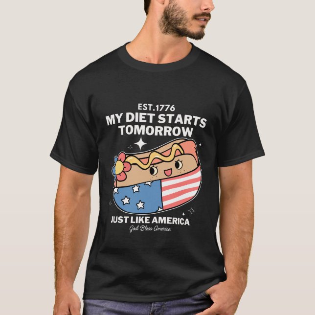 Min diet börjar i morgon t shirt (Framsida)