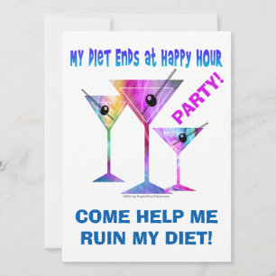 Min DIET SLUTAR på Glad Timme! Inbjudningar