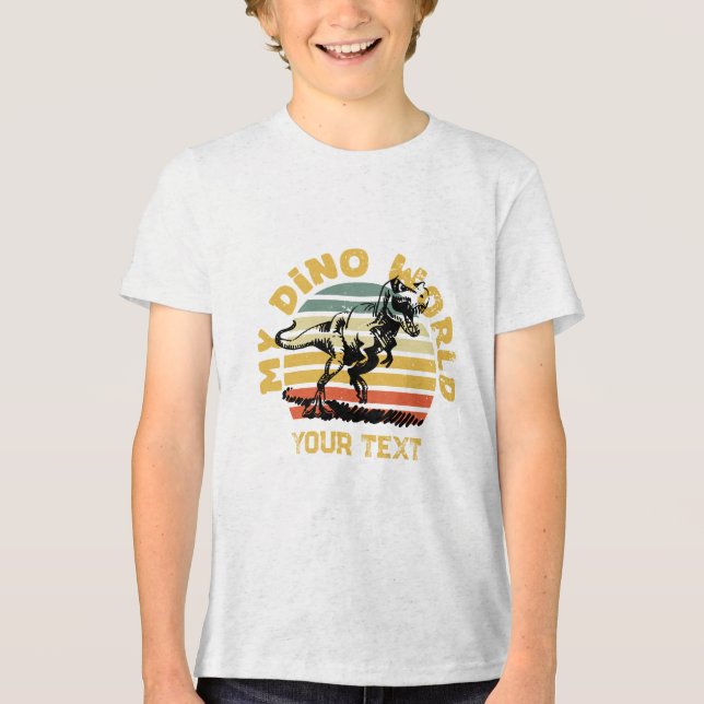 Min Dino World Youth T Shirt (Framsida)