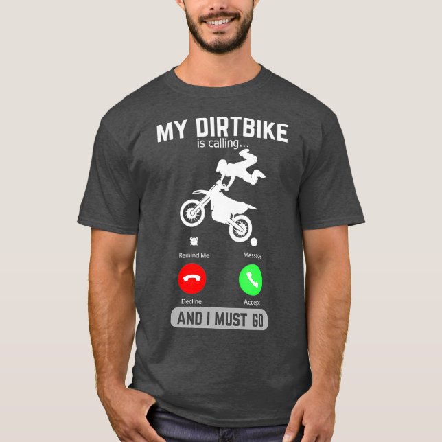 Min DirtBike ringer och jag måste gå bra Mobil T Shirt (Framsida)