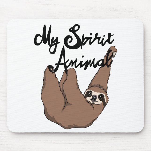 Min djura gulliga Sloth för ande Musmatta (Framsidan)
